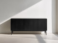 Mueble recibidor 180x40x75 cm - negro - diseño moderno
