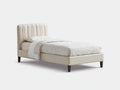 Camas individuales tapizadas 200x100x110 cm - Color beige - Estilo moderno con cabecero acolchado
