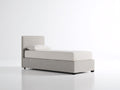 Cama individual tapizada 190x90x100 cm - gris claro - diseño moderno