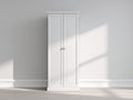 Armarios de madera manufacturada 80 x 50 x 190 cm - Blanco - Dos puertas y diseño clásico
