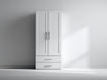 Armarios de madera 80x40x180 cm - Color blanco - Estilo moderno con puertas y cajones