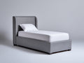 Camas individuales tapizadas 200x100x105 cm - Color gris - Estilo moderno con cabecero acolchado