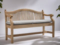 Bancos de jardín - Banco de jardín de madera y tela 150x60x85 cm - Madera natural diseño clásico