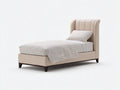 Cama individual tapizada 190x90x110 cm - beige - diseño moderno
