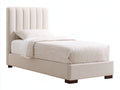 Camas individuales tapizadas 200x100x110 cm - Color beige - Estilo moderno con cabecero acolchado
