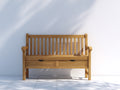 Banco de jardín de madera 120x60x90 cm - madera natural - estilo clásico